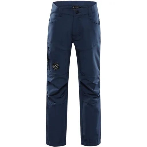 ALPINE PRO FIRSTO Dětské softshellové kalhoty, tmavě modrá, velikost 104-110