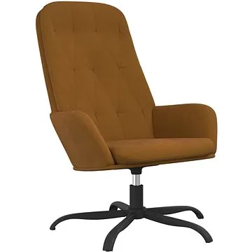 Relaxační křeslo hnědé samet, 341213 (341213)