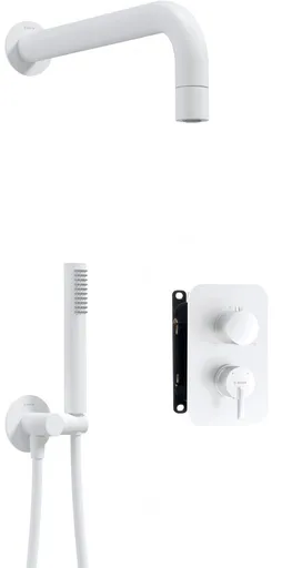 DEANTE Silia bílá,  Podomítkový sprchový set, včetně tělesa s malou sprchovou hlavicí BXYZAQSM