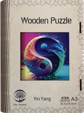 Dřevěné puzzle Jin Jang A3