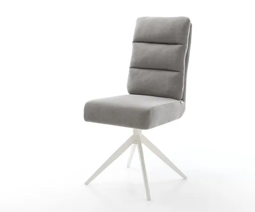 Jídelní židle Pela-Flex potah ze strukturované látky Měkký šedý