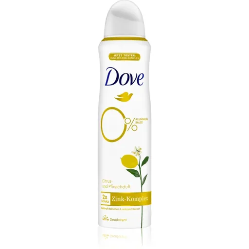 Dove 0% ALU Citrus a Broskev deodorant s 48hodinovým účinkem Citrus & Peach 150 ml