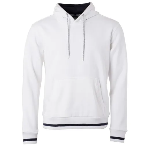 James & Nicholson (Daiber) Pánská mikina s kapucí Club JN778 - Bílá / tmavě modrá | L