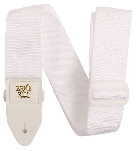 Ernie Ball Polypro Strap White & White