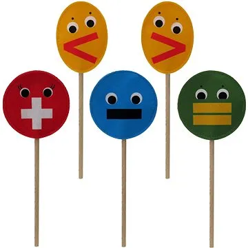 Matematické značky, 5dílná sada, výuková pomůcka (8590121336062)