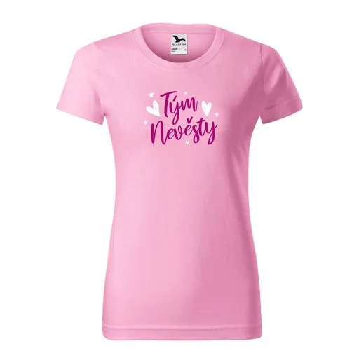 Bontis Tričko Tým nevěsty HVĚZDY A SRDCE - Růžová | 2XL