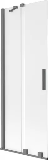 MEXEN/S Velar dvoukřídlá posuvná vanová zástěna 75 x 150, dekor, grafit metal 896-075-000-31-95