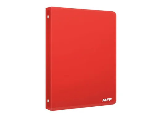 Pořadač M 4-kroužek červený PP A4