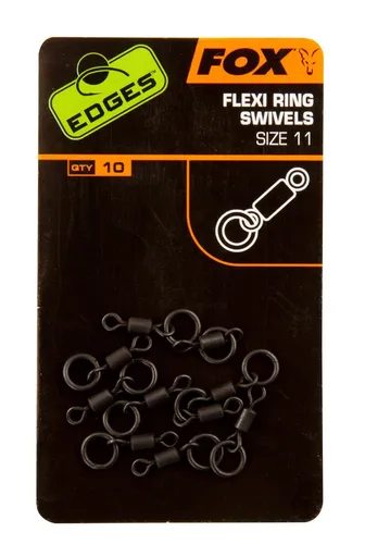 Fox Obratlíky s kroužkem Edges Flexi Ring Swivel 10ks,Fox Obratlíky s kroužkem Edges Flexi Ring Swivel 10ks