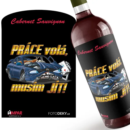 Víno Práce volá - automechanik (Druh Vína: Červené víno)