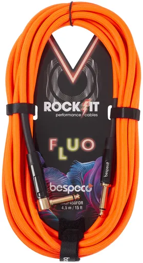 Bespeco ROCKIT FLUO Orange 4,5 m Right Angle