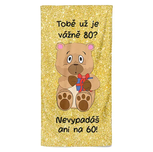 Osuška Tobě už je tolik? (věk: 80, Velikost osušky: 100x170cm)