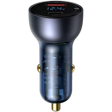 Baseus Particular Digital Display set duálního adaptéru do automobilu USB-A QC + USB-C 65W a kabelu  (TZCCKX-0G)