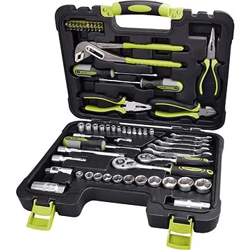 EXTOL CRAFT sada nářadí 65ks, 1/4", 3/8", CrV, 6598 (6598)