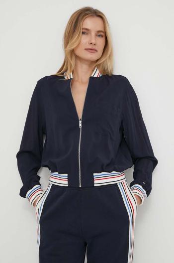 Mikina Tommy Hilfiger dámská, tmavomodrá barva, s potiskem, WW0WW41393