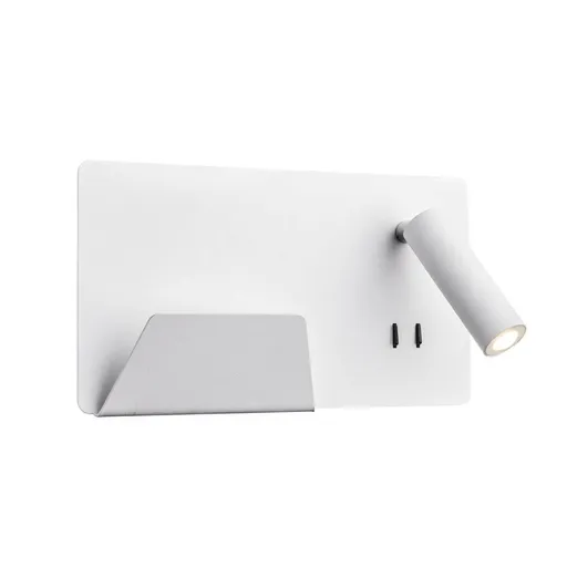 SLV BIG WHITE SOMNILA SPOT vnitřní nástěnné svítidlo LED 3000K, bílá, verze vlevo vč. USB přípojky 1003457