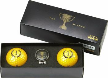 Volvik Champion Box Solice 2 Pack Golf Balls Gold Golfové míčky