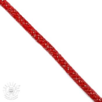 Šnůra Lurex 10 mm red