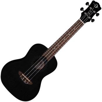 Luna Vintage Mahogany Black Open Pore Koncertní ukulele