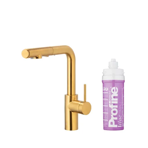 KFA Baterie dřezová DUERO PURE BASIC výsuvná s filtrací broušené zlato 6623-115-31