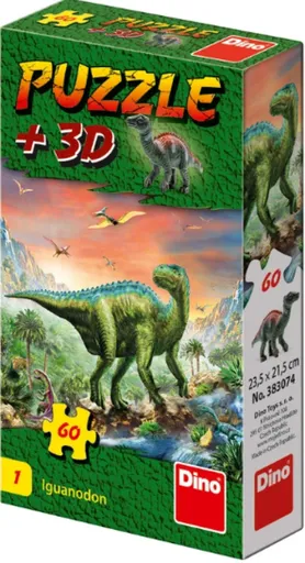 Puzzle Dinosauři + figurka 60 dílků (mix)