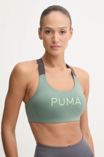 Sportovní podprsenka Puma 4KEEPS EVERSCULPT zelená barva, 524785