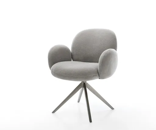 Jídelní židle Nube-Flex s područkami potahová látka Měkký šedá