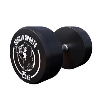 Gorilla Sports Jednoruční činky černo/bílé, 2 x 25 kg