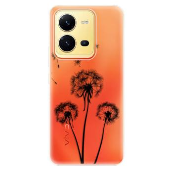 Odolné silikonové pouzdro iSaprio - Three Dandelions - black - Vivo X80 Lite 5G