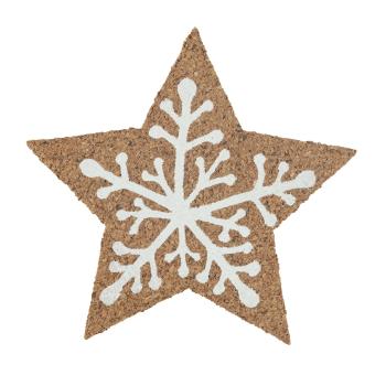 Altom Korková podložka pod hrnek Winter star10 x 10 x 0,3 cm, sada 6 ks