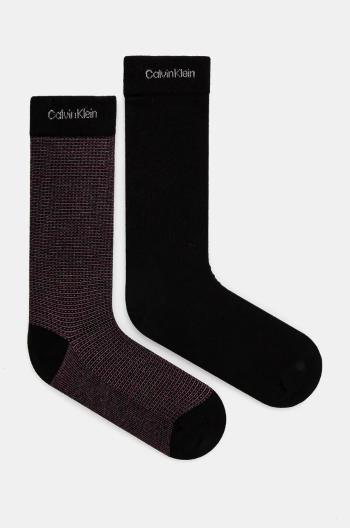 Ponožky Calvin Klein 2-pack pánské, černá barva, 701230620