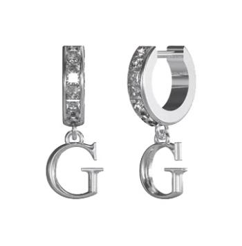 Guess Stylové ocelové náušnice s krystaly Huggie Me JUBE03148JWRHT/U