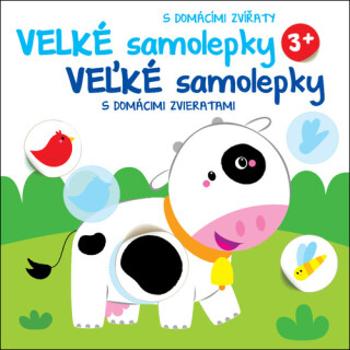 Velké samolepky s domácími zvířaty Kravička