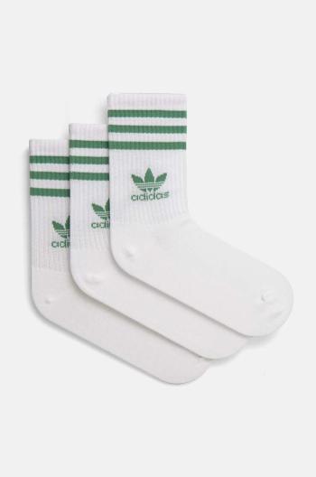 Ponožky adidas Originals Adicolor 3-pack bílá barva, JF6356