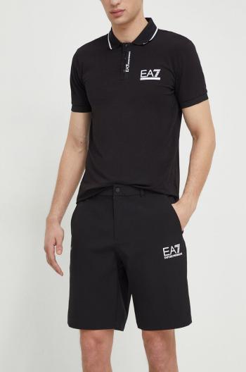 Kraťasy EA7 Emporio Armani pánské, černá barva