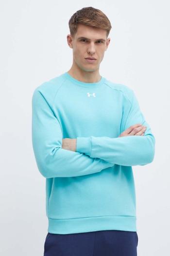 Mikina Under Armour pánská, tyrkysová barva, hladká, 1379755