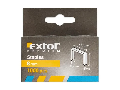 Spony 8mm 11,3x0,52x0,70mm EXTOL PREMIUM 8852502 1000ks
