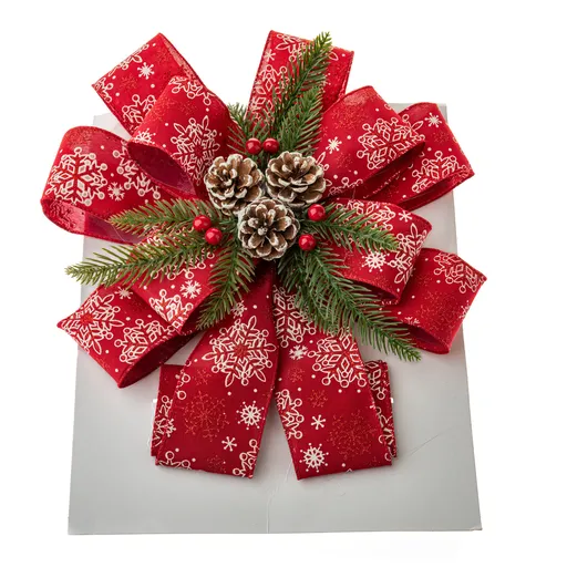 Mašle na vánoční stromek 30 x 81 cm, červená