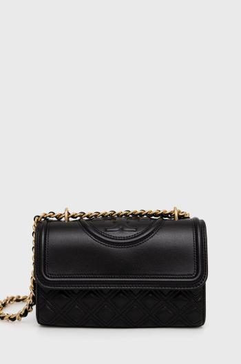 Kožená kabelka Tory Burch SMALL SHOULDER černá barva, 75576.001