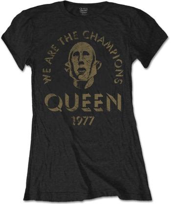 Queen Tričko We Are The Champions Womens Black 2XL