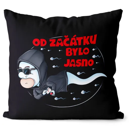 Polštář Pokerová spermie (Velikost: 55 x 55 cm)