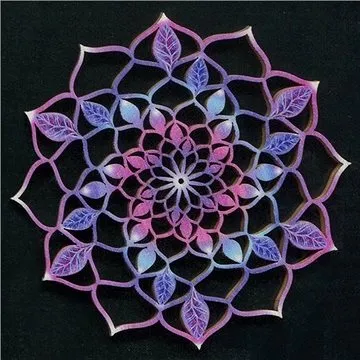 AMADEA Dřevěná dekorace mandala barevná 9cm (35684-00)