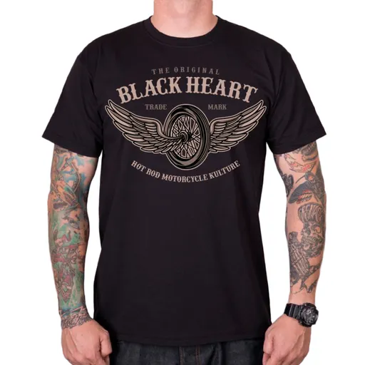 Triko BLACK HEART Wings černá XXL