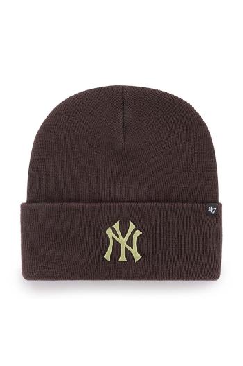 Čepice 47brand MLB New York Yankees hnědá barva