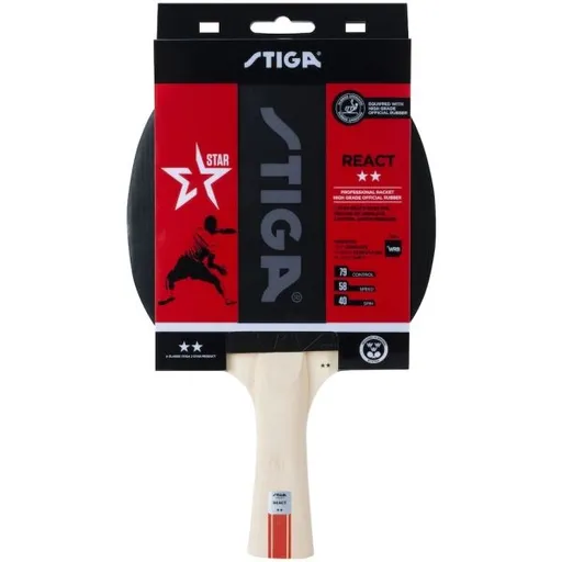Stiga REACT Pingpongová pálka, černá, velikost