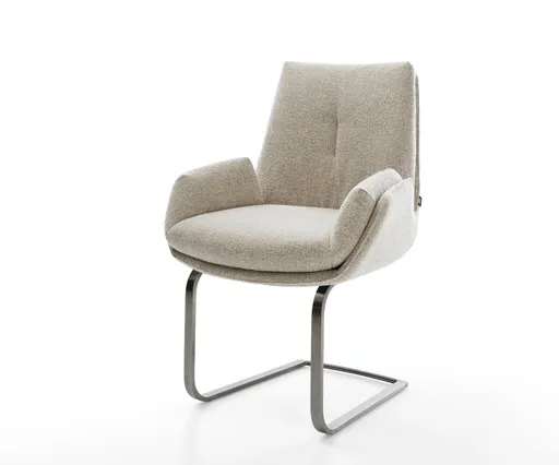 Jídelní židle Clea-Flex látka Měkký béžová jídelní židle plochá