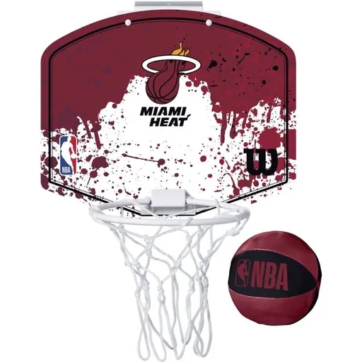 Wilson NBA MINI HOOP MIAMI HEAT Mini basketbalový koš, vínová, velikost