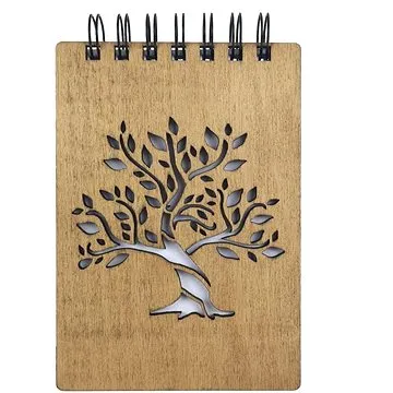 AMADEA Dřevěný zápisník A6 - strom (38270-00)