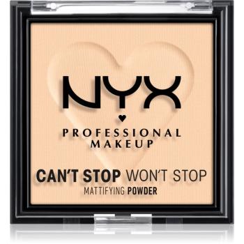 NYX Professional Makeup Can't Stop Won't Stop Mattifying Powder matující pudr odstín 02 Light 6 g