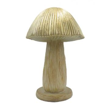 Béžovo-zlatá dekorace houba Mushroom - Ø 13*20 cm  6PR4156